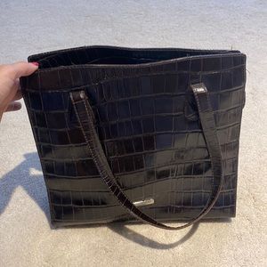 Like new brown Desmond bag in dark brown with pattern